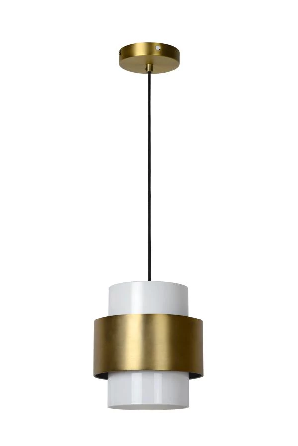 Lucide FIRMIN - Pendant light - Ø 20 cm - 1xE27 - Matt Gold / Brass - turned off